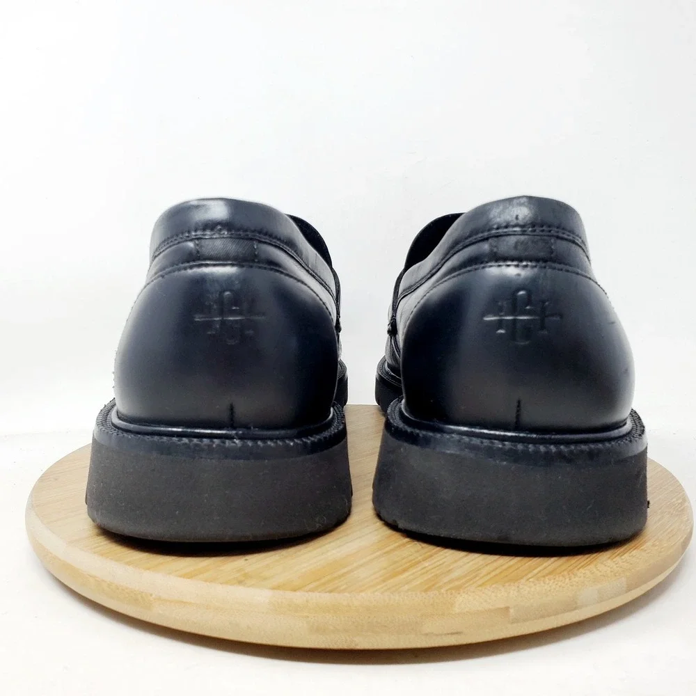 Cole Haan American Classics Penny Loafer Mens 10.5 Black Leather Chunky Lug Shoe